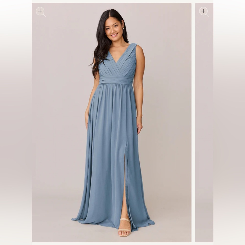 Revelry Bridesmaids Dress- French Blue (937) - Kiera Chiffon Dress- Size 4